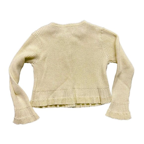 Mayoral Sz 3 Champagne Gold Sparkly Cardigan Sweater - Picture 2 of 4